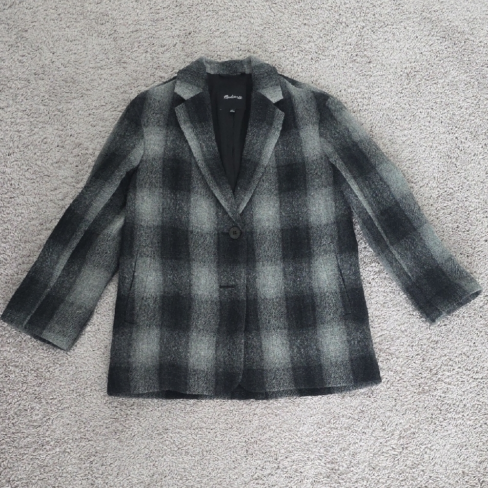 Madewell Charcoal and Black Textured Jacket